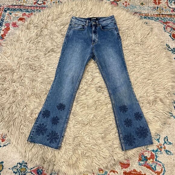 Desigual flower jeans size 36 (us XS) - Picture 2 of 6